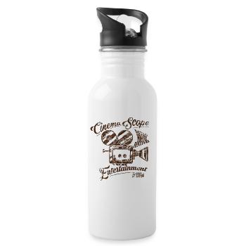Cinema Cameraman Operator Cinema Gift - Water bottle with straw - white - Right