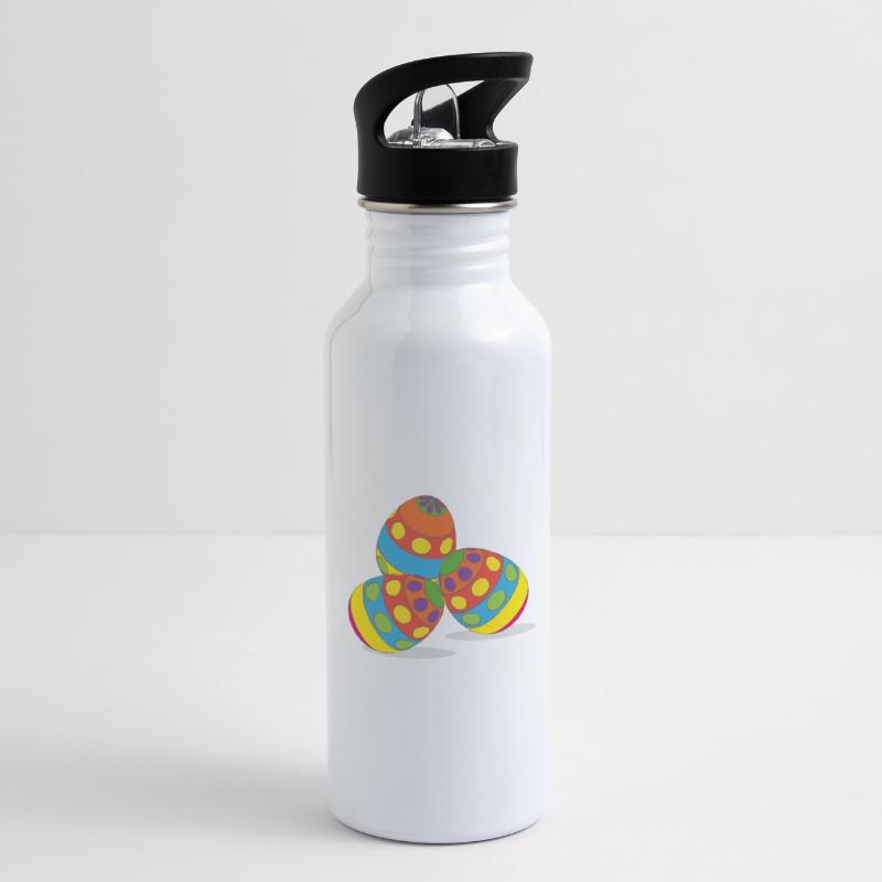Easter eggs, easter, happy easter, happy eastern Water bottle with straw