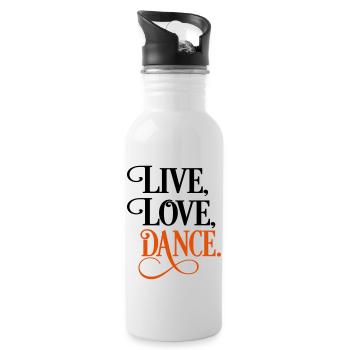 dance - Water bottle with straw - white - Right