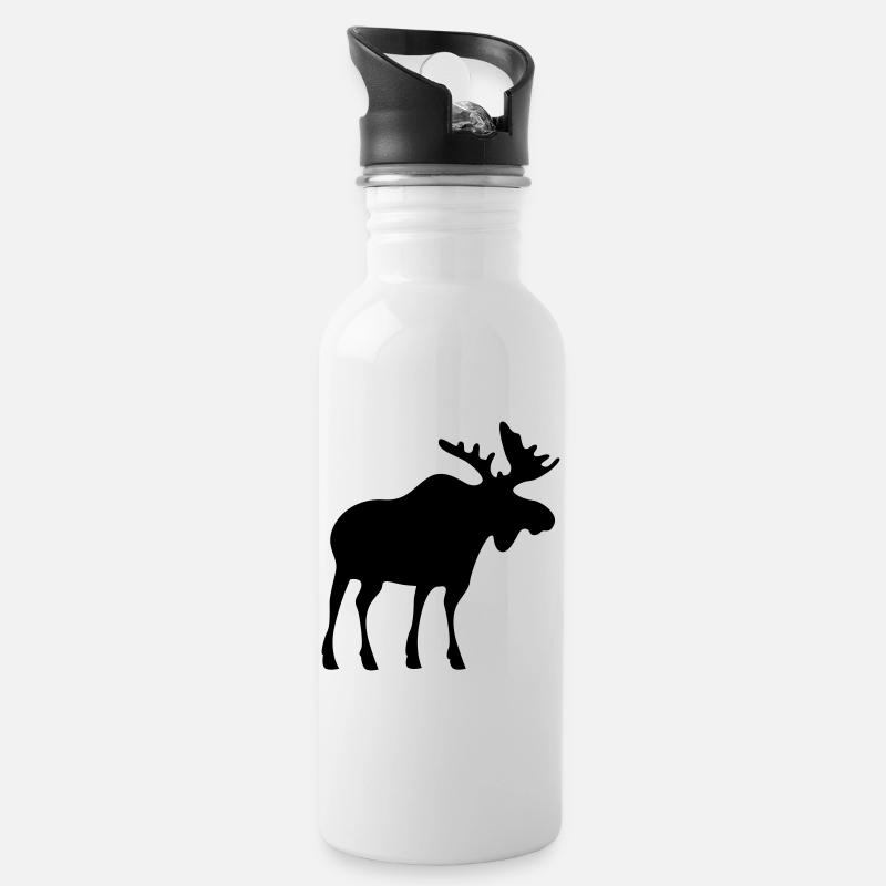 élan - Gourde avec paille intégrée - blanc