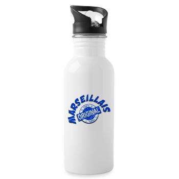 Marseillais - Gourde avec paille intégrée - blanc - Droite