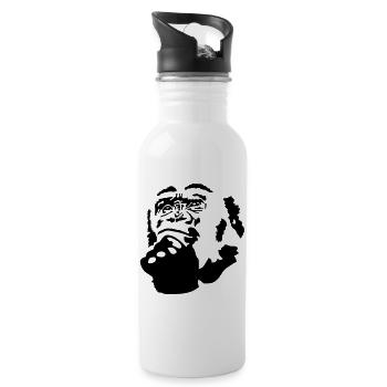 monkey - Water bottle with straw - white - Right