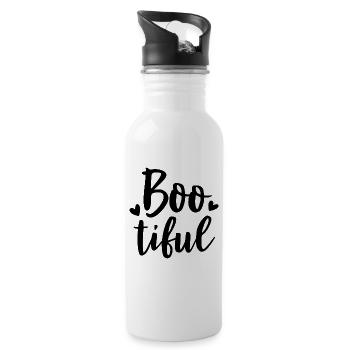 Boo ti ful gift Halloween monster witch ghosts - Water bottle with straw - white - Right
