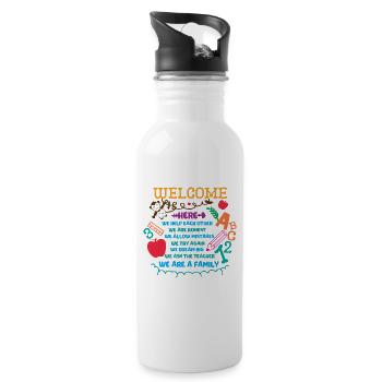class rules - Water bottle with straw - white - Right