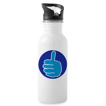 ok jaime love love valid okay inch - Water bottle with straw - white - Right