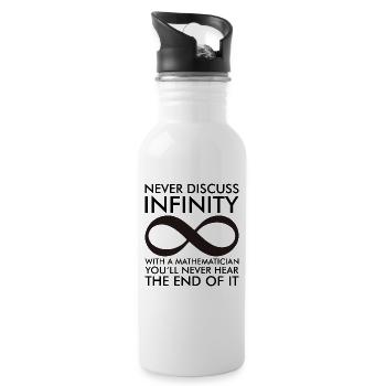 Mathematics Infinity Symbol Saying Gift - Water bottle with straw - white - Right