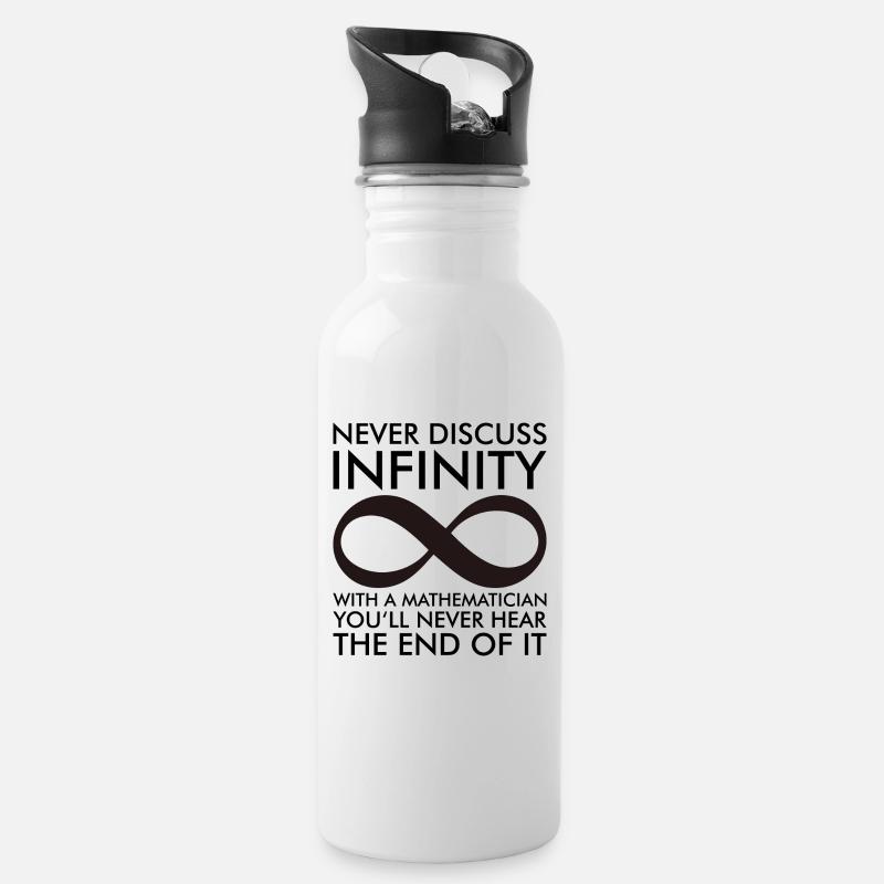 Mathematik Unendlichkeit Symbol Spruch Geschenk - Trinkflasche mit integriertem Trinkhalm - Weiß