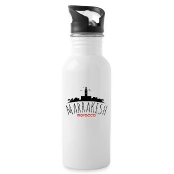 Marrakesh - Water bottle with straw - white - Right