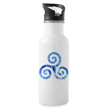 symbole celtique 1 e 80 - Gourde avec paille intégrée - blanc - Droite