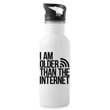 internet - Water bottle with straw - white - Right