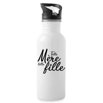 Telle mère telle fille - Gourde avec paille intégrée - blanc - Droite