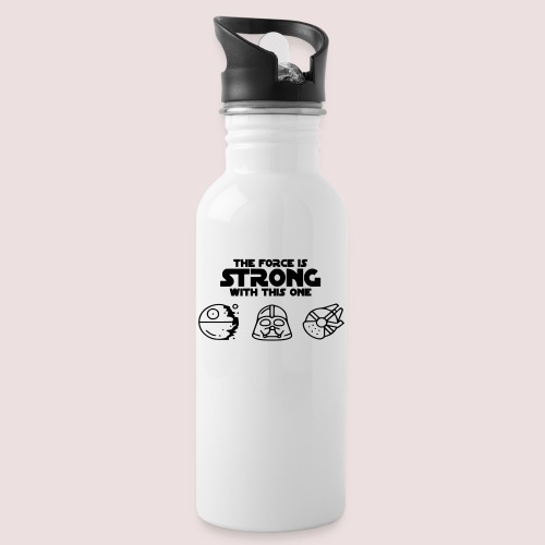 The force is strong with this one. - Trinkflasche mit integriertem Trinkhalm