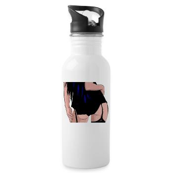 sexy ass, seksowny tyłek, sexy po, modèle knackpo - Gourde avec paille intégrée - blanc - Droite