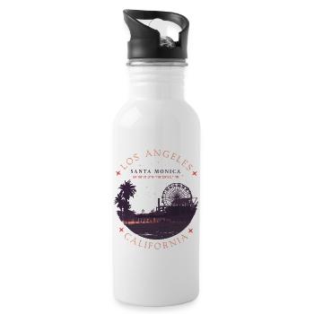 Santa Monica 1 - Trinkflasche mit integriertem Trinkhalm - Weiß - Rechts