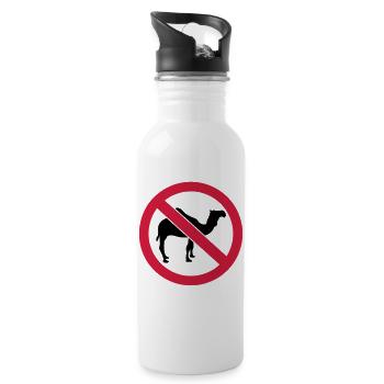 Kamel - Trinkflasche mit integriertem Trinkhalm - Weiß - Rechts