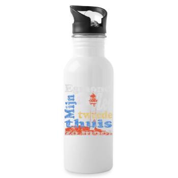 Egmond aan Zee Holland - Trinkflasche mit integriertem Trinkhalm - Weiß - Rechts