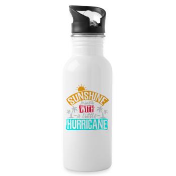 Sunshine mixed with a little hurricane sun - Water bottle with straw - white - Right