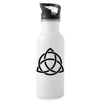 Celtic knots wonderful Celtic symbol - Water bottle with straw - white - Right