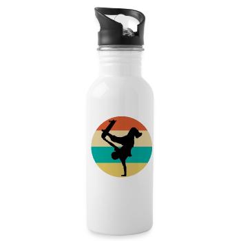 Skateboarding Skate-Liebhaber coole Geschenksurfer, Surfen, - Trinkflasche mit integriertem Trinkhalm - Weiß - Rechts