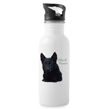 German Shepherd Dog German Shepherd Dog Sport Dogs - Water bottle with straw - white - Right