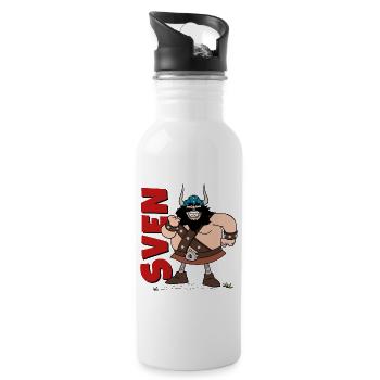 Wickie Und Die Starken Männer Pirat Sven - Trinkflasche mit integriertem Trinkhalm - Weiß - Rechts