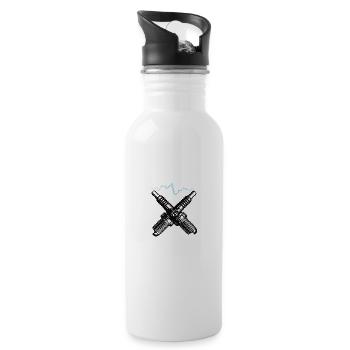 Spark plugs - Water bottle with straw - white - Right