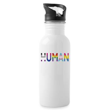 HUMAN LETTERING - Water bottle with straw - white - Right