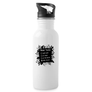 Meine Tante - Trinkflasche mit integriertem Trinkhalm - Weiß - Rechts