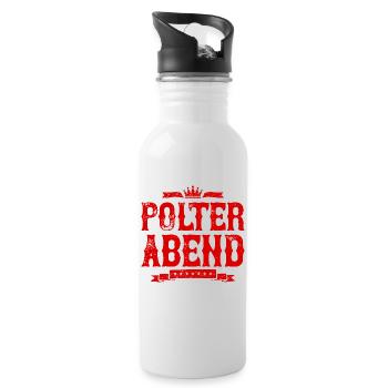 Polterabend Team Bräutigam - Trinkflasche mit integriertem Trinkhalm - Weiß - Rechts