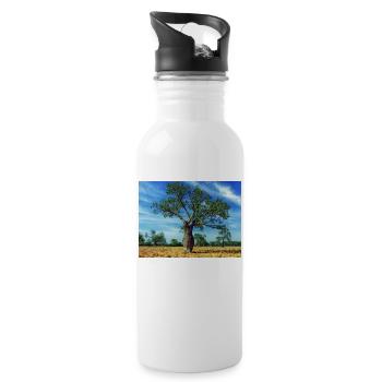 Bottle Tree Chaco (Palo) Great Gift Paraguay - Water bottle with straw - white - Right
