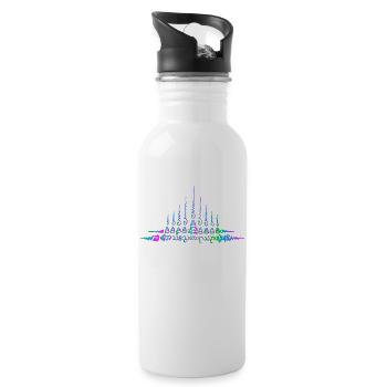 Sak Yant Sacred Thai Tattoo Muay Thai Gift - Water bottle with straw - white - Right