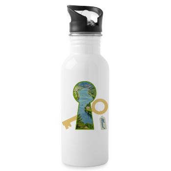 Moselle - Water bottle with straw - white - Right