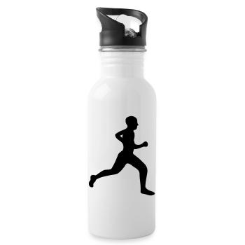 Coureur - Gourde avec paille intégrée - blanc - Droite