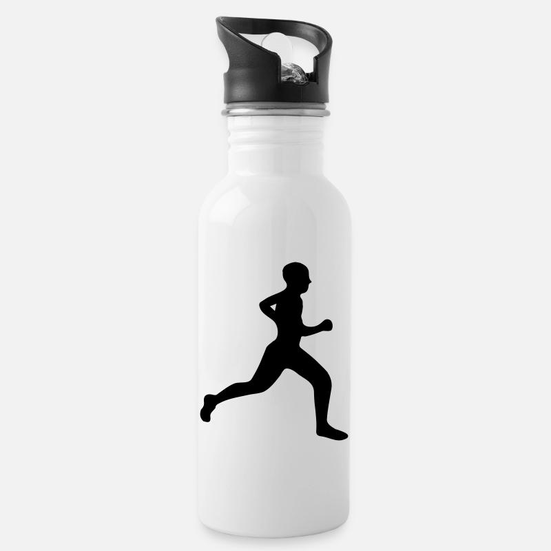 Bishop - Water bottle with straw - white