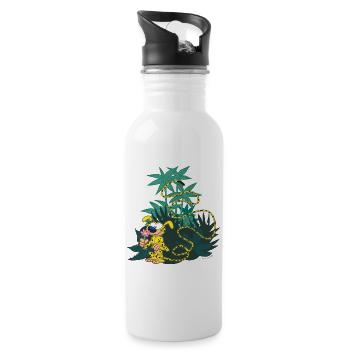 Marsupilami Jungle - Water bottle with straw - white - Right