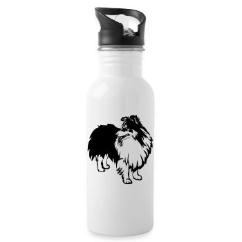 Sheltie - Gourde avec paille intégrée - blanc - Droite