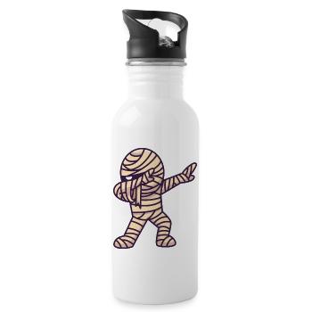 Mummy Dabbing - Trinkflasche mit integriertem Trinkhalm - Weiß - Rechts