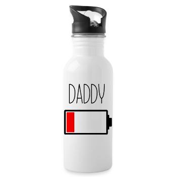 Battery Daddy - Water bottle with straw - white - Right