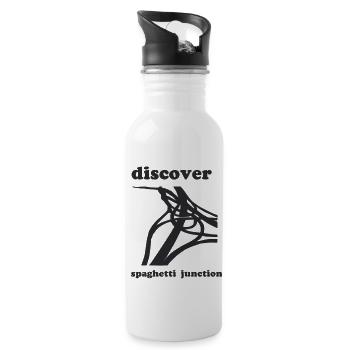 Spaghetti Junction - Water bottle with straw - white - Right