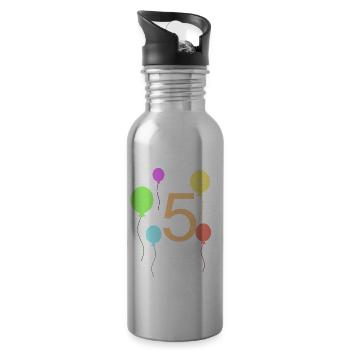 Balloon - Water bottle with straw - silver - Right