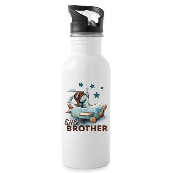 Kleiner Bruder - Trinkflasche mit integriertem Trinkhalm - Weiß - Rechts