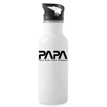 PAPA astronaute - Gourde avec paille intégrée - blanc - Droite