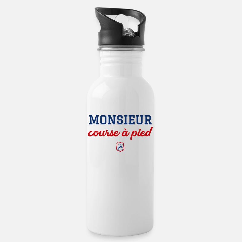 MONSIEUR course à pied - Gourde avec paille intégrée - blanc