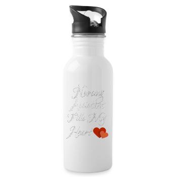 Nursing Assistant Fills My Heart - Water bottle with straw - white - Right