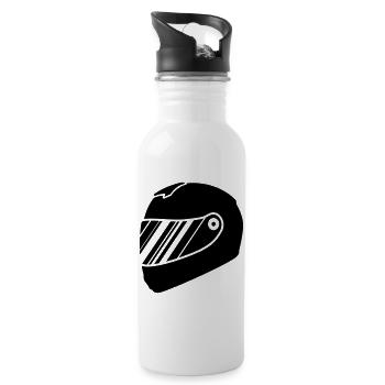 Racer helm racing - Water bottle with straw - white - Right
