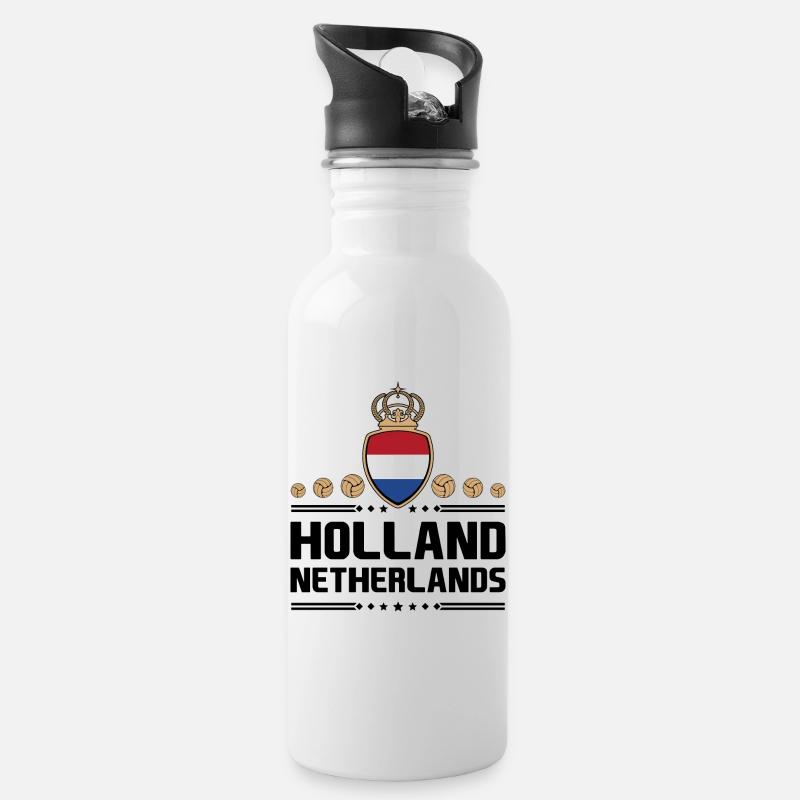 HOLLANDE - PAYS-BAS - Gourde avec paille intégrée - blanc