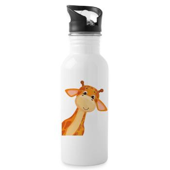 giraffe - Water bottle with straw - white - Right