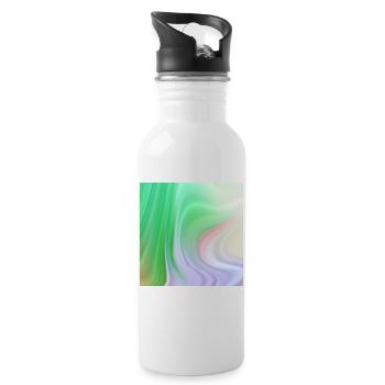 Colourful Gradient 11 - Water bottle with straw - white - Right