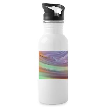Colourful Gradient 12 - Water bottle with straw - white - Right