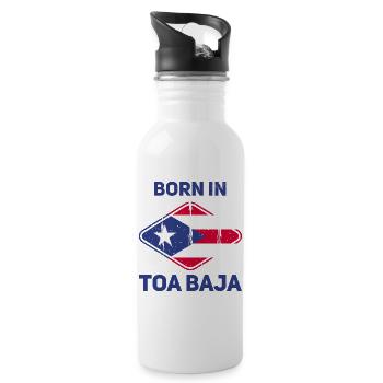 Toa Baja Porto Rico - Gourde avec paille intégrée - blanc - Droite